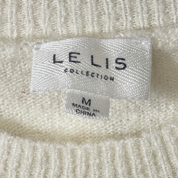 Le Lis Collection Bride Sweater Pink Script Crew Neck Pullover Womens Medium‎ - Picture 4 of 7